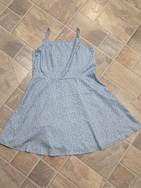 SHEIN Light Blue Floral Cami Dress